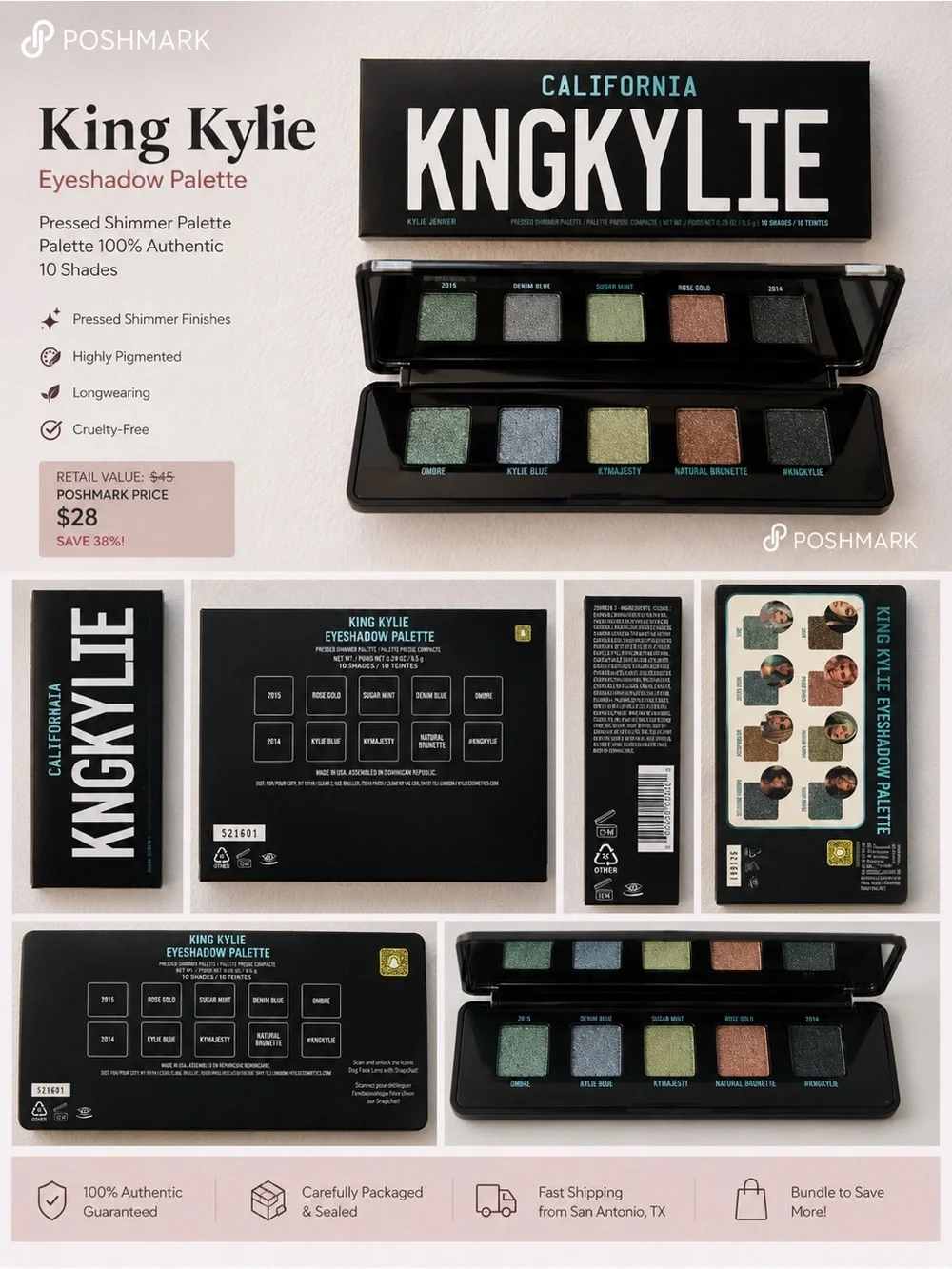 King Kylie Pressed Shimmer Eyeshadow Palette - Limited edition ♥️